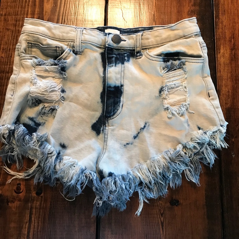 Bleached • Distressed • High Waist Shorts